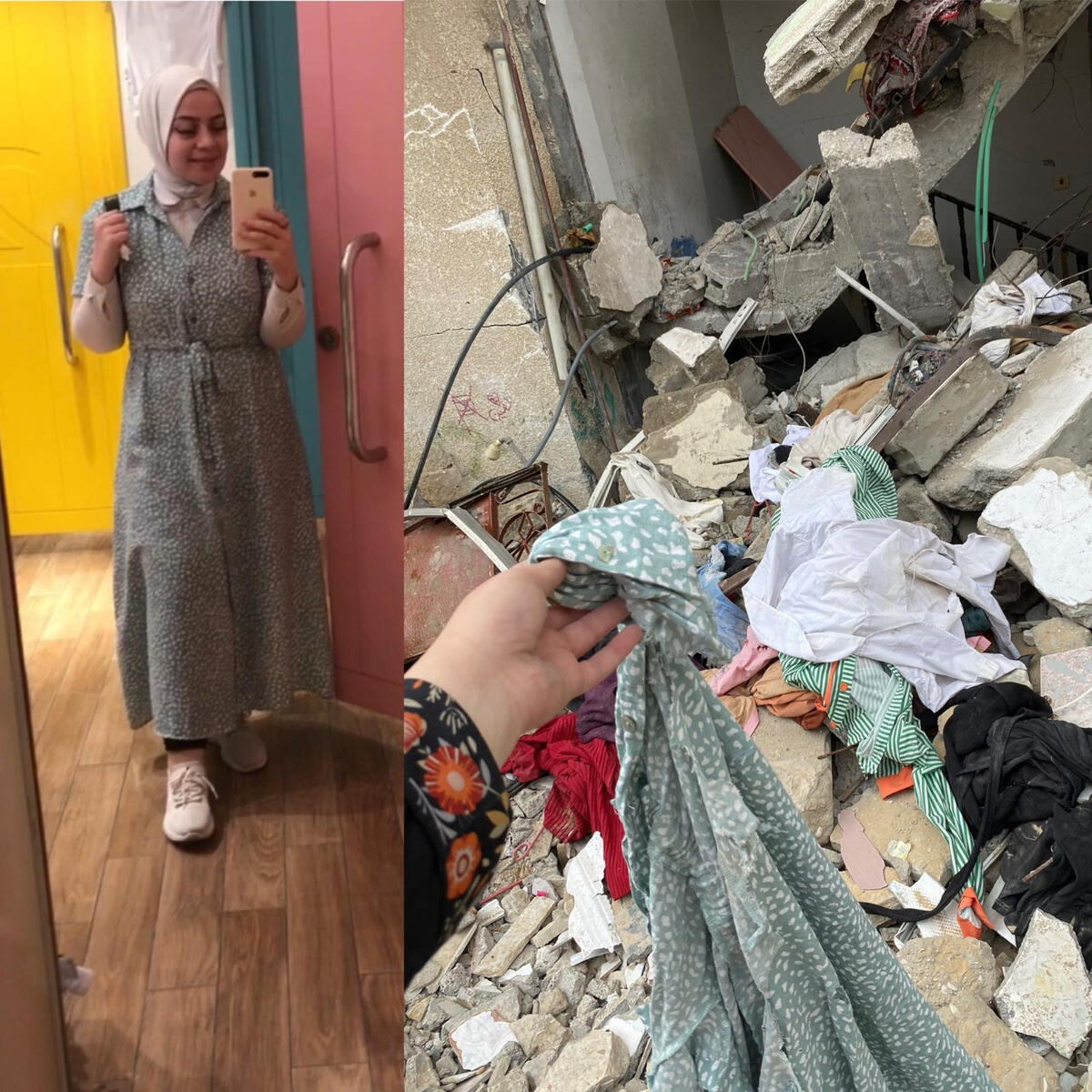 Miriam vond een jurk terug in het puin